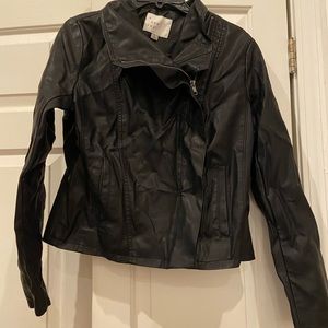 Black leather jacket
